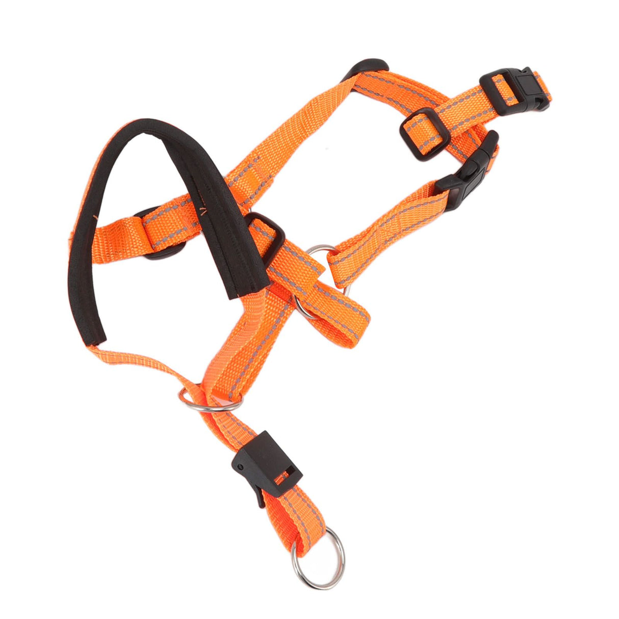Dog Head Collar Breathable Dog Head Harness Dog Mouth Cover with Adjustable Strap for Outdoor Orange XL