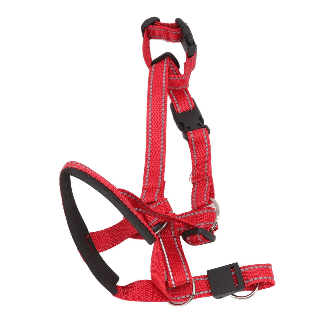 Dog Head Collar Breathable Dog Head Harness Dog Mouth Cover with Adjustable Strap for Outdoor Red L