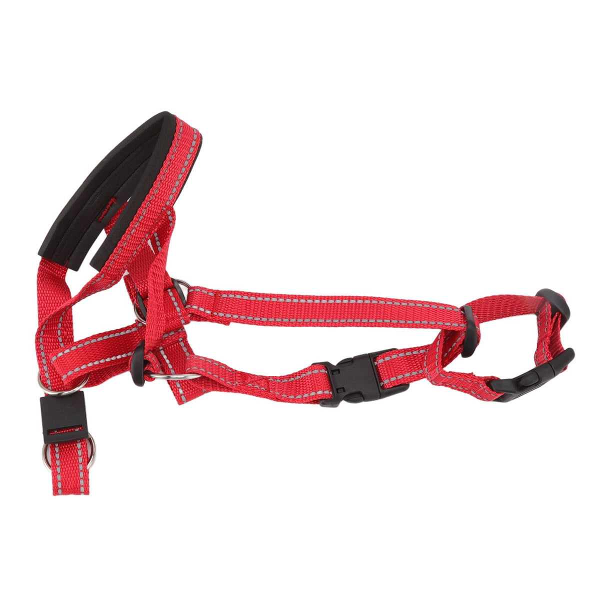 Dog Head Collar Breathable Dog Head Harness Dog Mouth Cover with Adjustable Strap for Outdoor Red L
