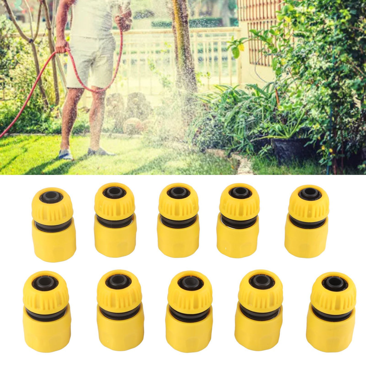 10PCS Water Hose Quick Connector Fittings Plastic Agricultural Irrigation Supplies for Garden for DN15 Pipe