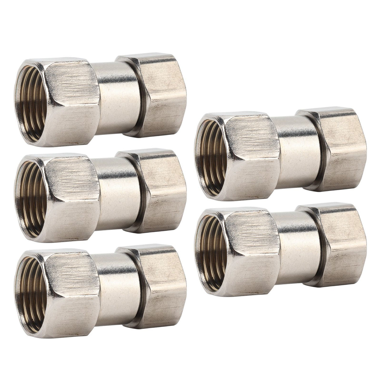 5PCS Plumbing Fittings Stainless Steel Female Thread Pipe Adapter Fittings for Shower Water Heater G3/4