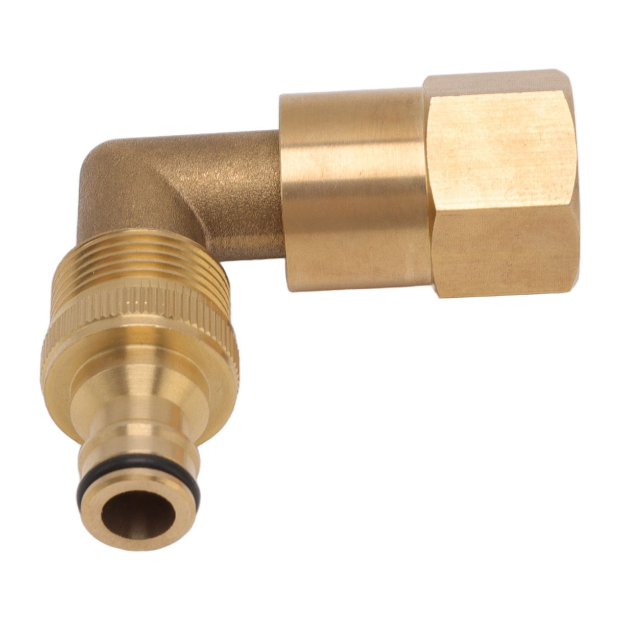 Hose Elbow Fitting Brass 3/4in Female Thread Universal Rotation Pipe Elbow Adapter Good Sealing Nipple Set for Watering
