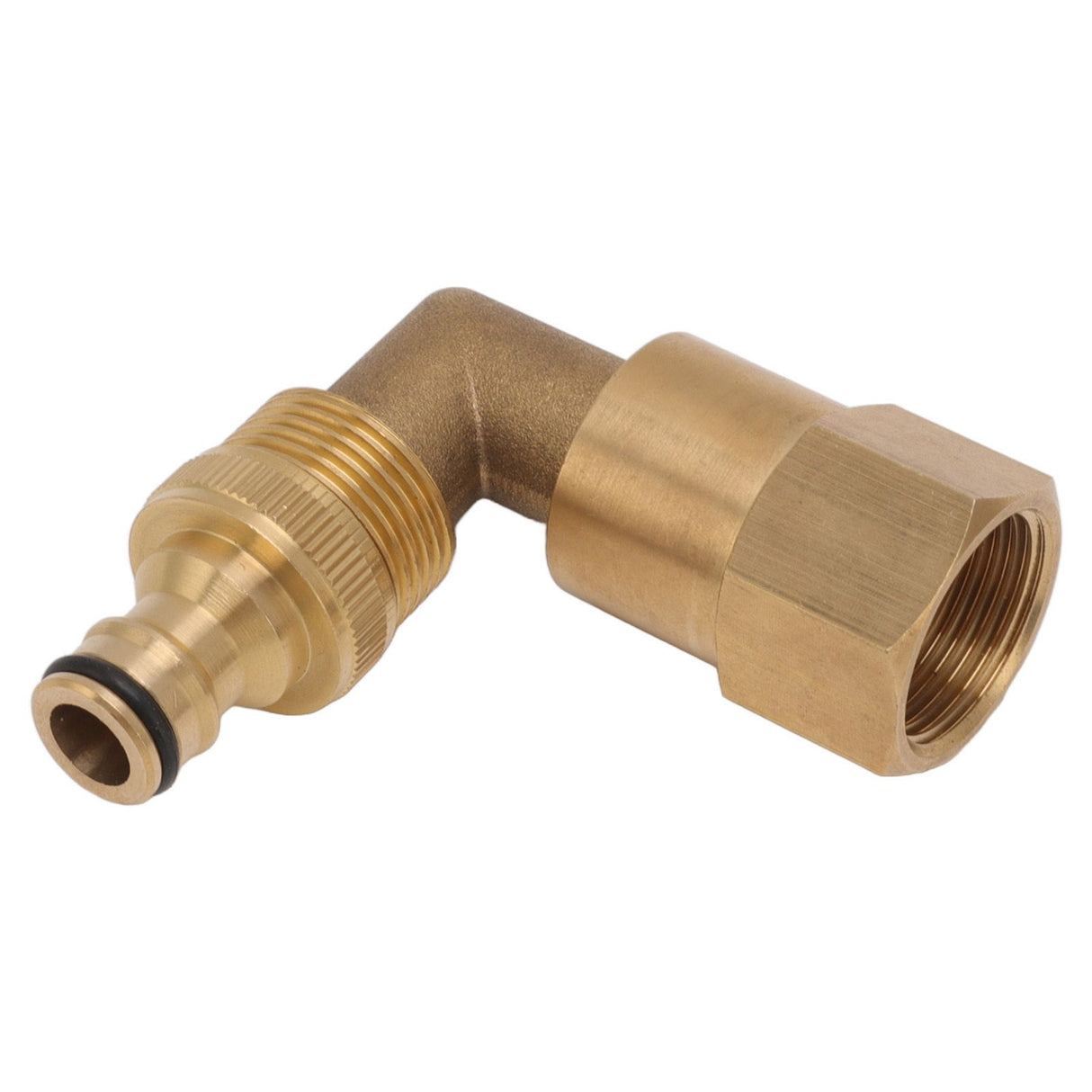 Hose Elbow Fitting Brass 3/4in Female Thread Universal Rotation Pipe Elbow Adapter Good Sealing Nipple Set for Watering