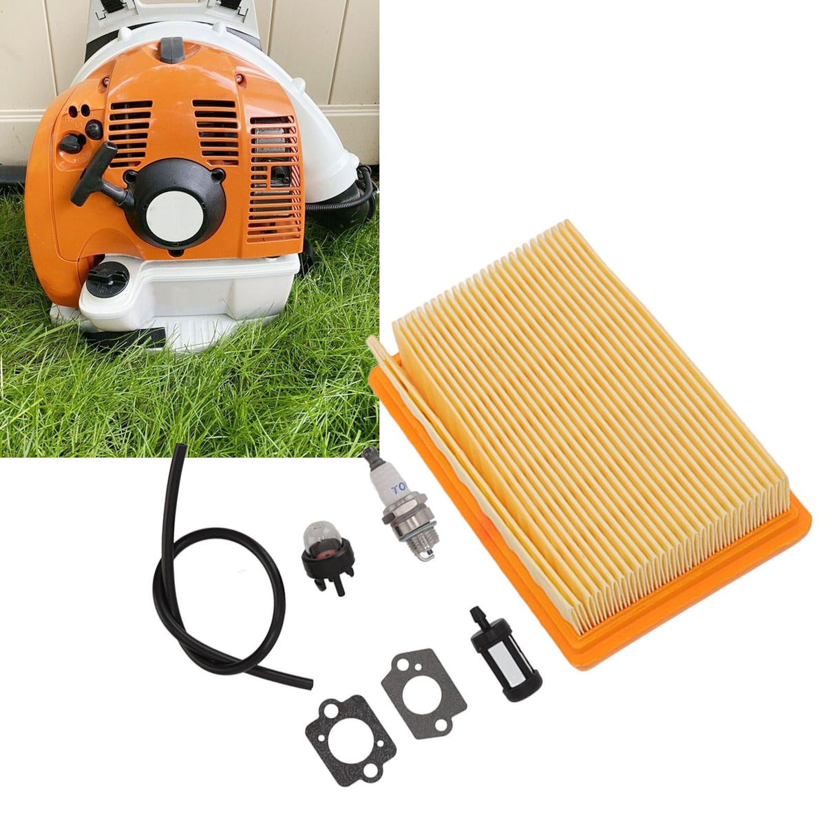 Blower Air Filter with Spark Plug Air Filter Replacement Parts for STIHL Br350 Br430 Sr430 Sr450