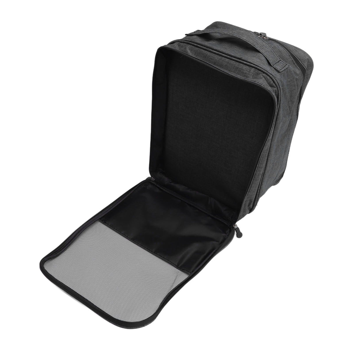 3 Layers Travel Shoe Bag Holds 3 Pair of Shoes Waterproof Portable Shoe Storage Bag for Travel Camping Daily Use Black