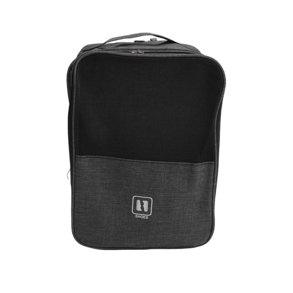 3 Layers Travel Shoe Bag Holds 3 Pair of Shoes Waterproof Portable Shoe Storage Bag for Travel Camping Daily Use Black