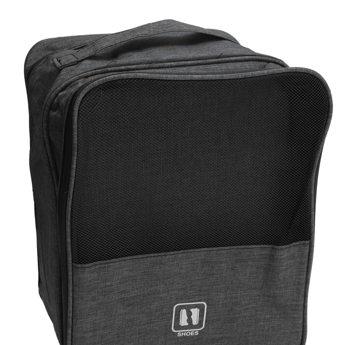 3 Layers Travel Shoe Bag Holds 3 Pair of Shoes Waterproof Portable Shoe Storage Bag for Travel Camping Daily Use Black