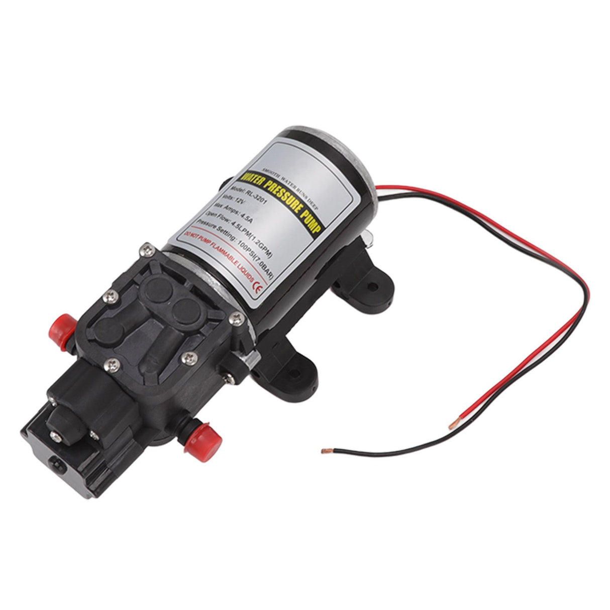 Diaphragm Water Pump Self Priming Intermittent Diaphragm Pump High Pressure Water Pump for Home Marine RL 3201(12V)