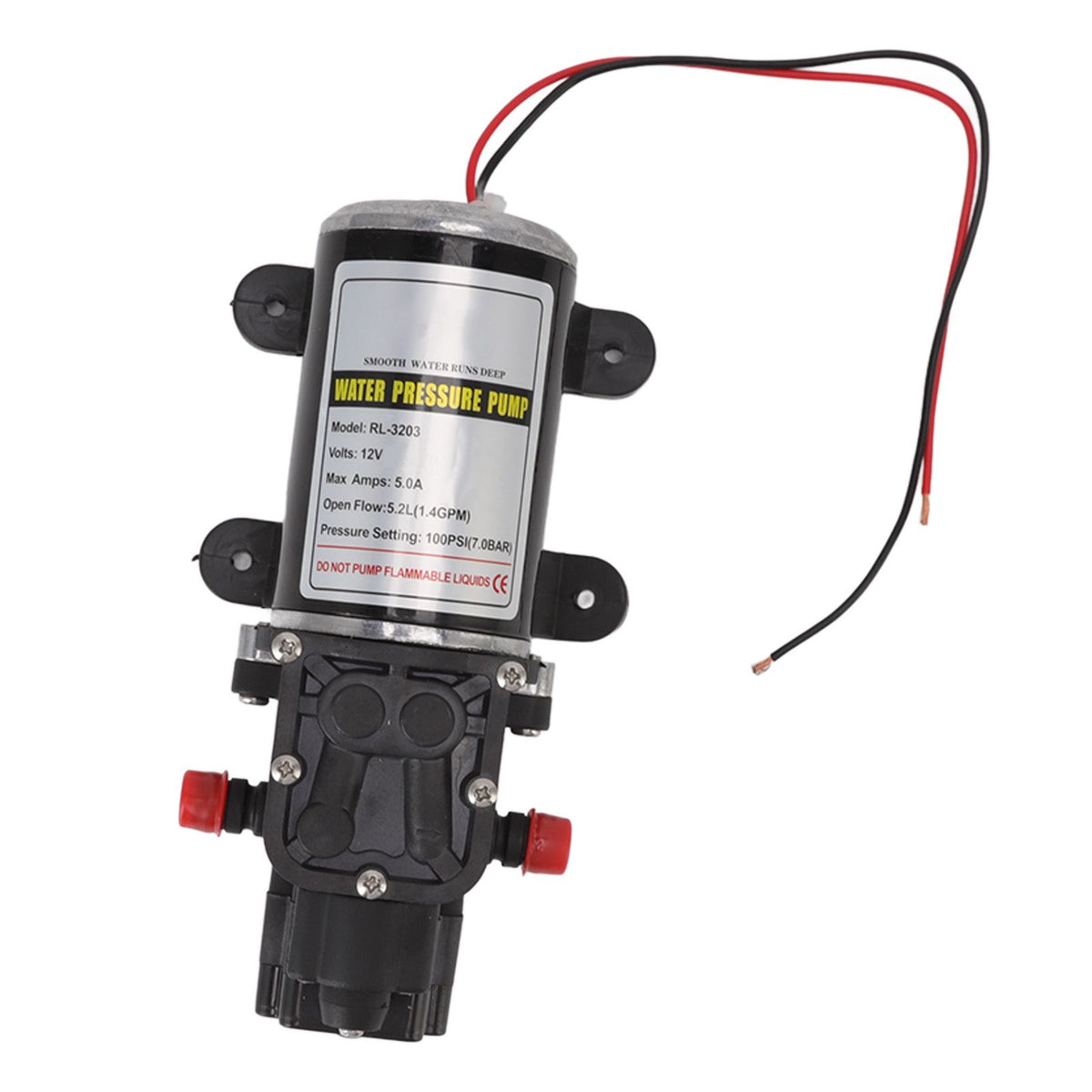 Diaphragm Water Pump Self Priming Intermittent Diaphragm Pump High Pressure Water Pump for Home Marine RL 3203(12V)