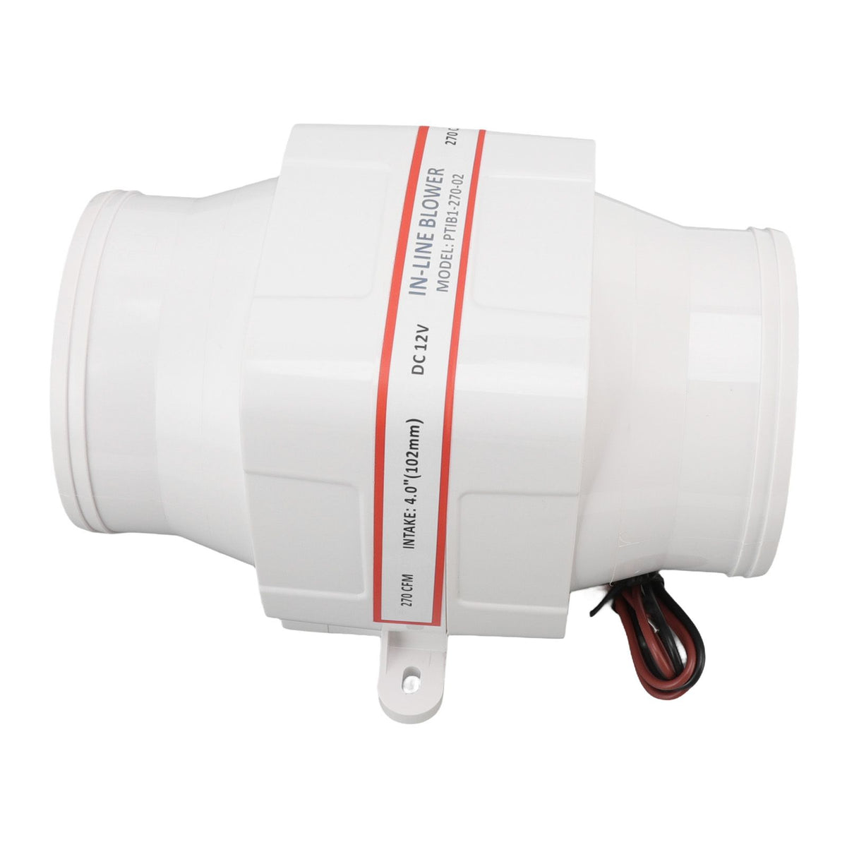 12v Electric In Line Blower ABS Shell Marine Boat in Line Bilge Air Blower Marine Cabin Engine Ventilation Blower Fan 4 Inch