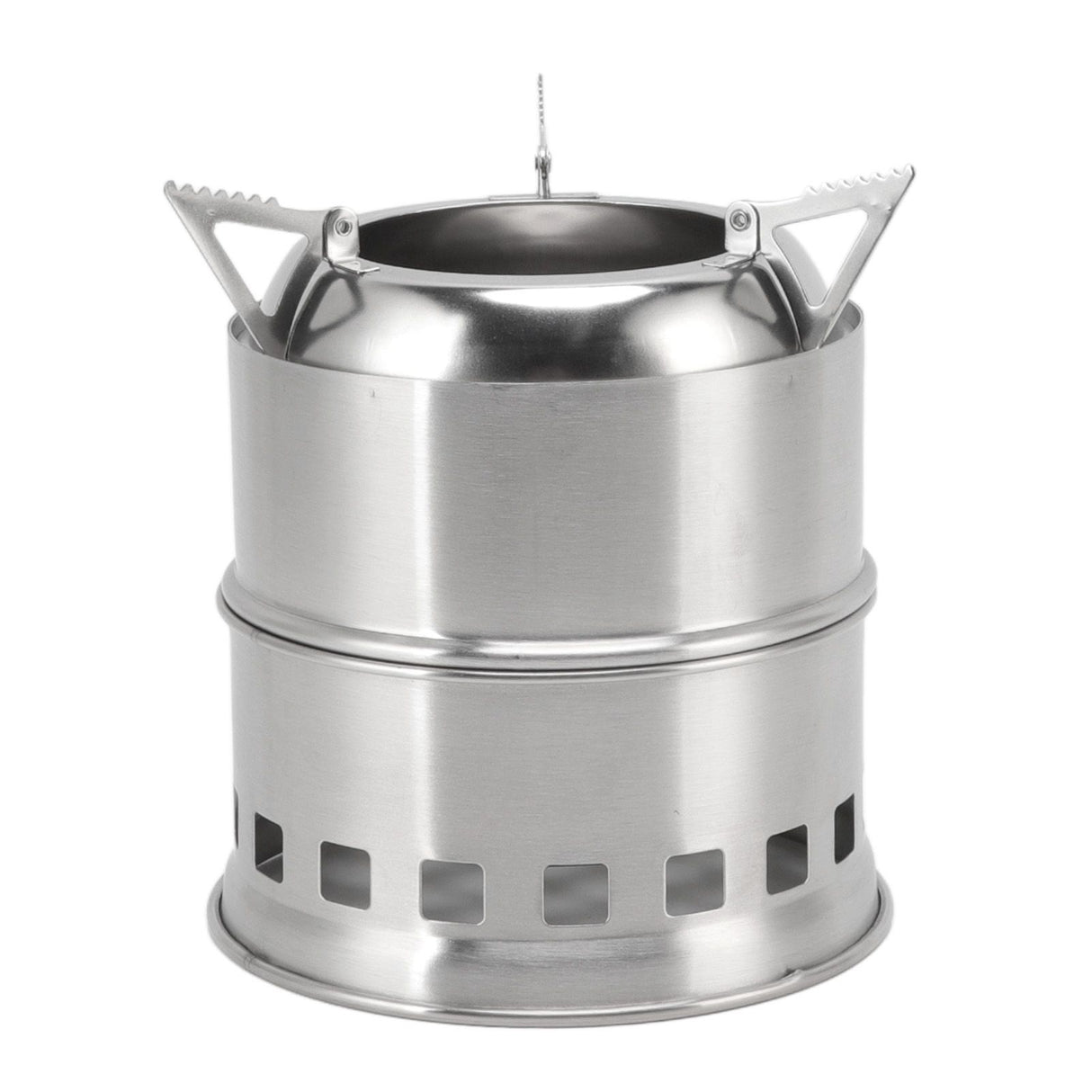 Mini Alcohol Stove for Camping Hiking Stainless Steel Campfire Stove With Storage Bag Round