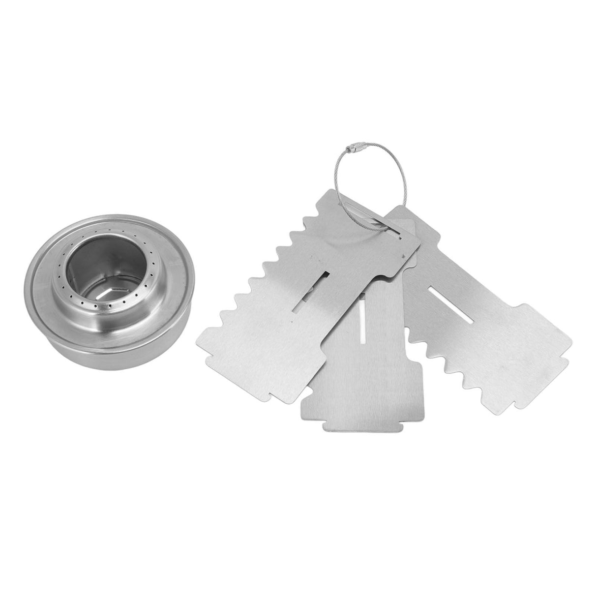 Outdoor Portable Camping Stove Stainless Steel Mini Backpacking Stove for Camping Hiking Backpacking BBQ B