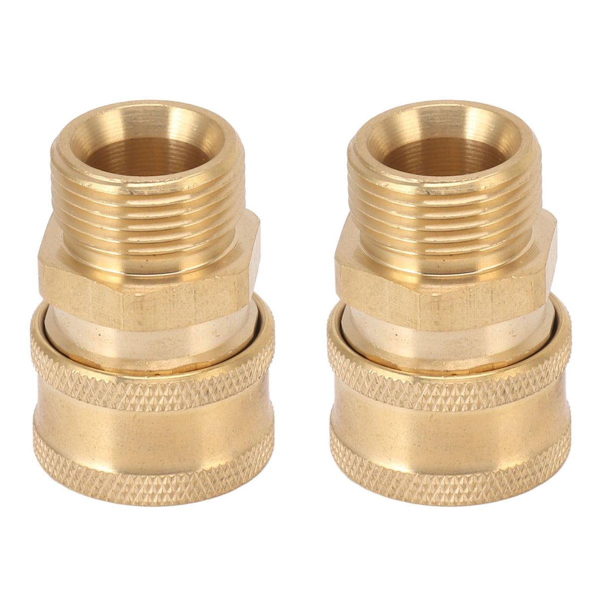 2Pcs Pure Copper M22 High Pressure Washer Fitting Adapter 3/8 Inch NPT Female to M22 Male Adapter Inner Hole 15mm/0.59in