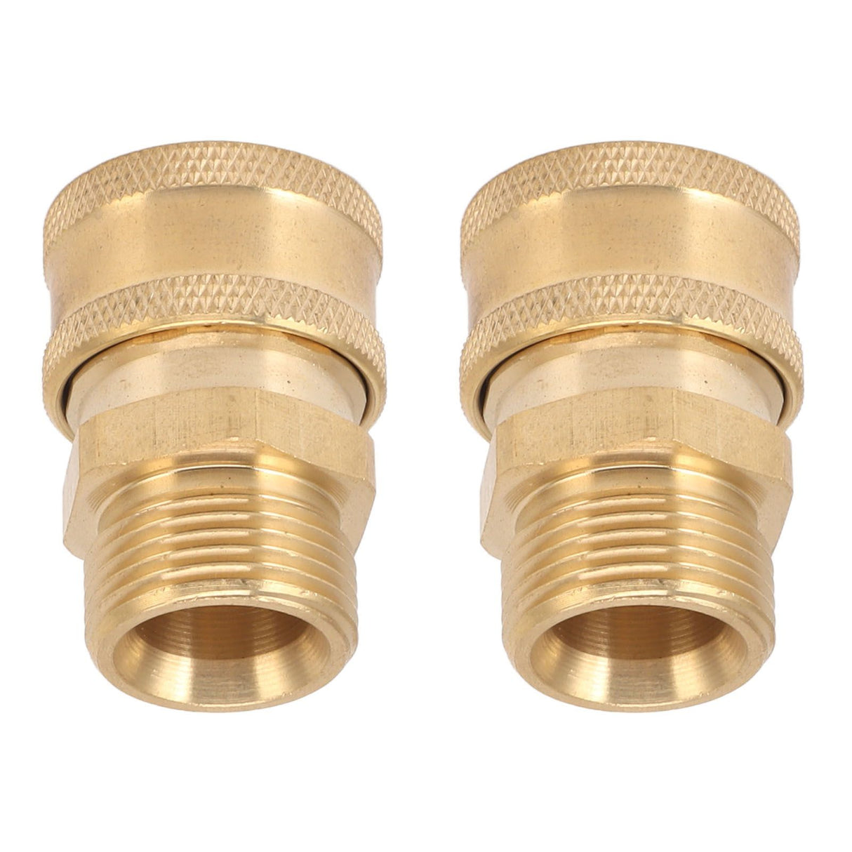 2Pcs Pure Copper M22 High Pressure Washer Fitting Adapter 3/8 Inch NPT Female to M22 Male Adapter Inner Hole 15mm/0.59in