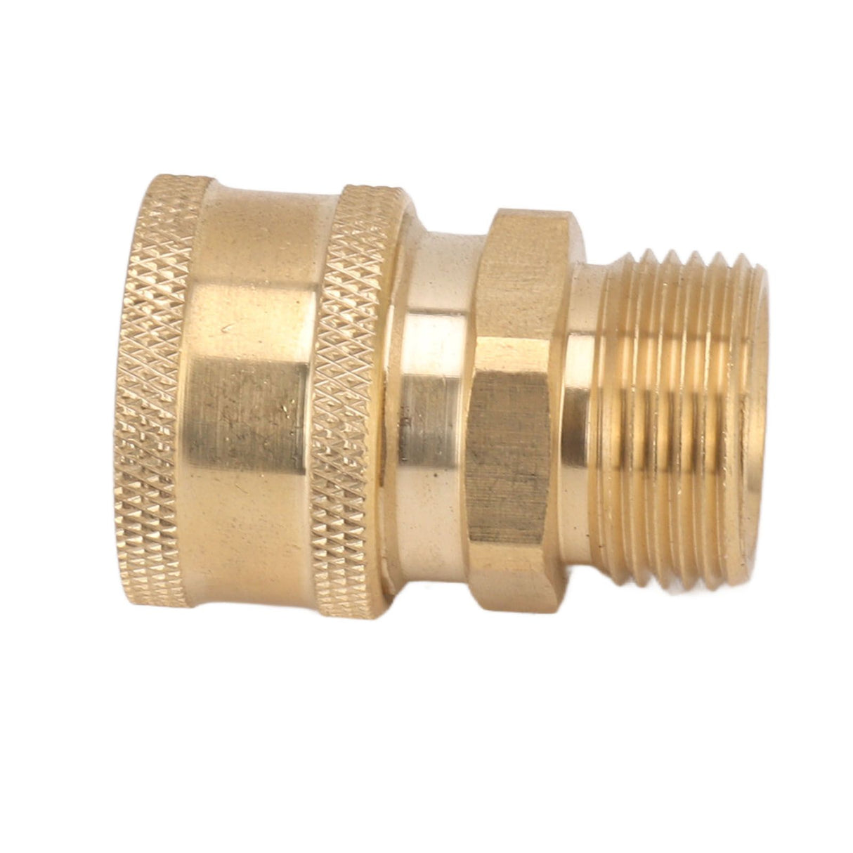 2Pcs Pure Copper M22 High Pressure Washer Fitting Adapter 3/8 Inch NPT Female to M22 Male Adapter Inner Hole 15mm/0.59in