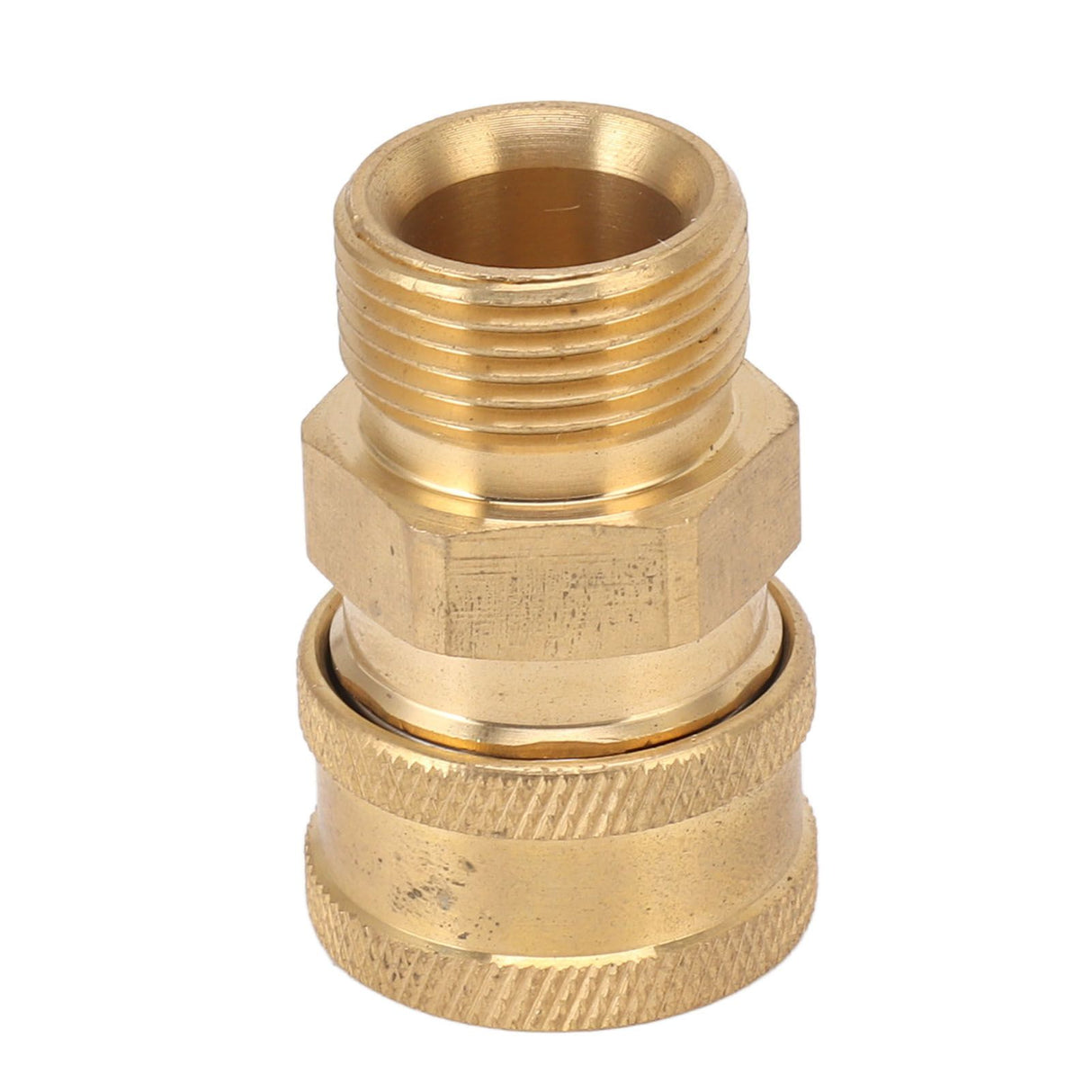 2Pcs Pure Copper M22 High Pressure Washer Fitting Adapter 3/8 Inch NPT Female to M22 Male Adapter Inner Hole 14mm/0.55in