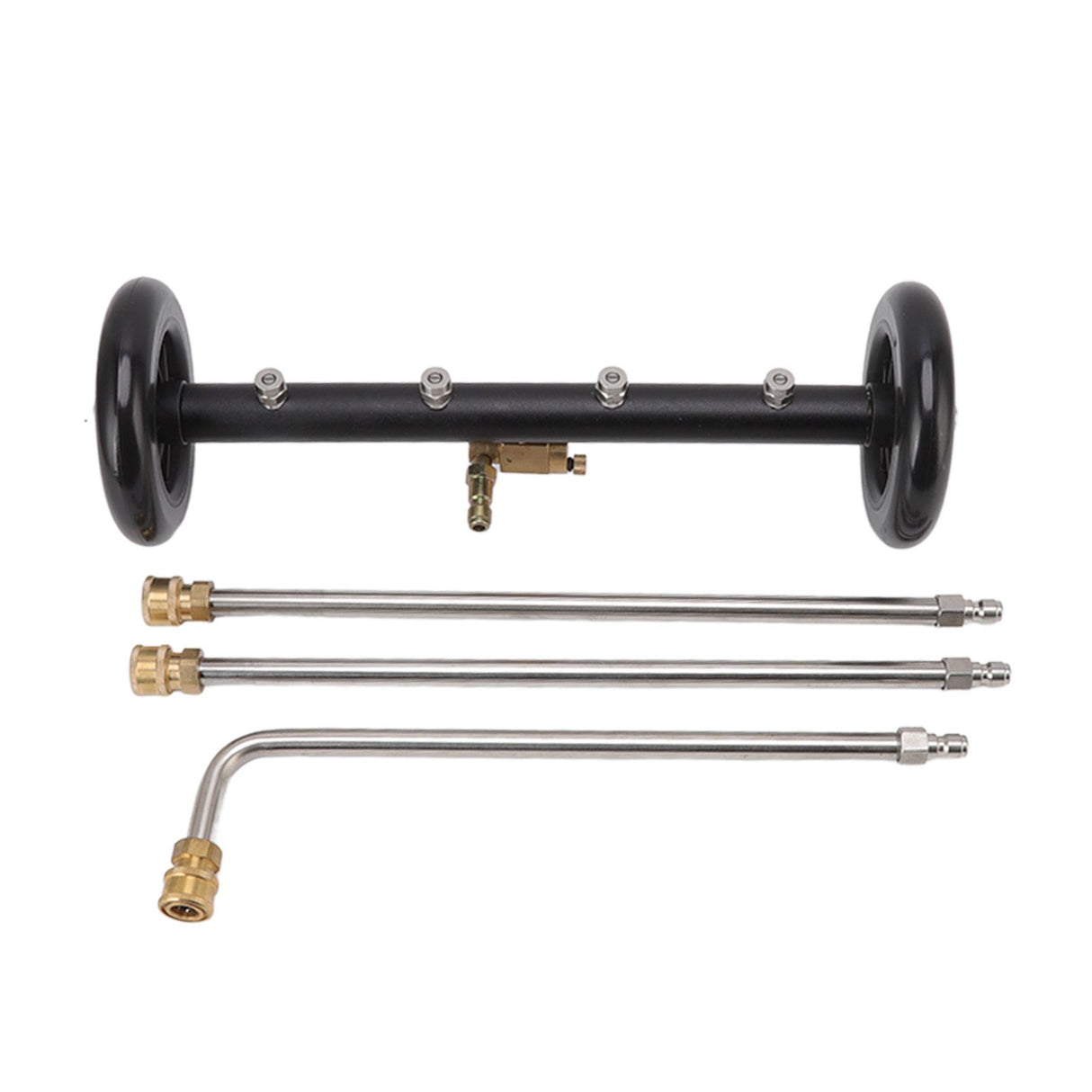 16in Under Car Washer Black with 1/4in Interface Undercarriage Cleaner Surface Cleaner for Cleaning Truck
