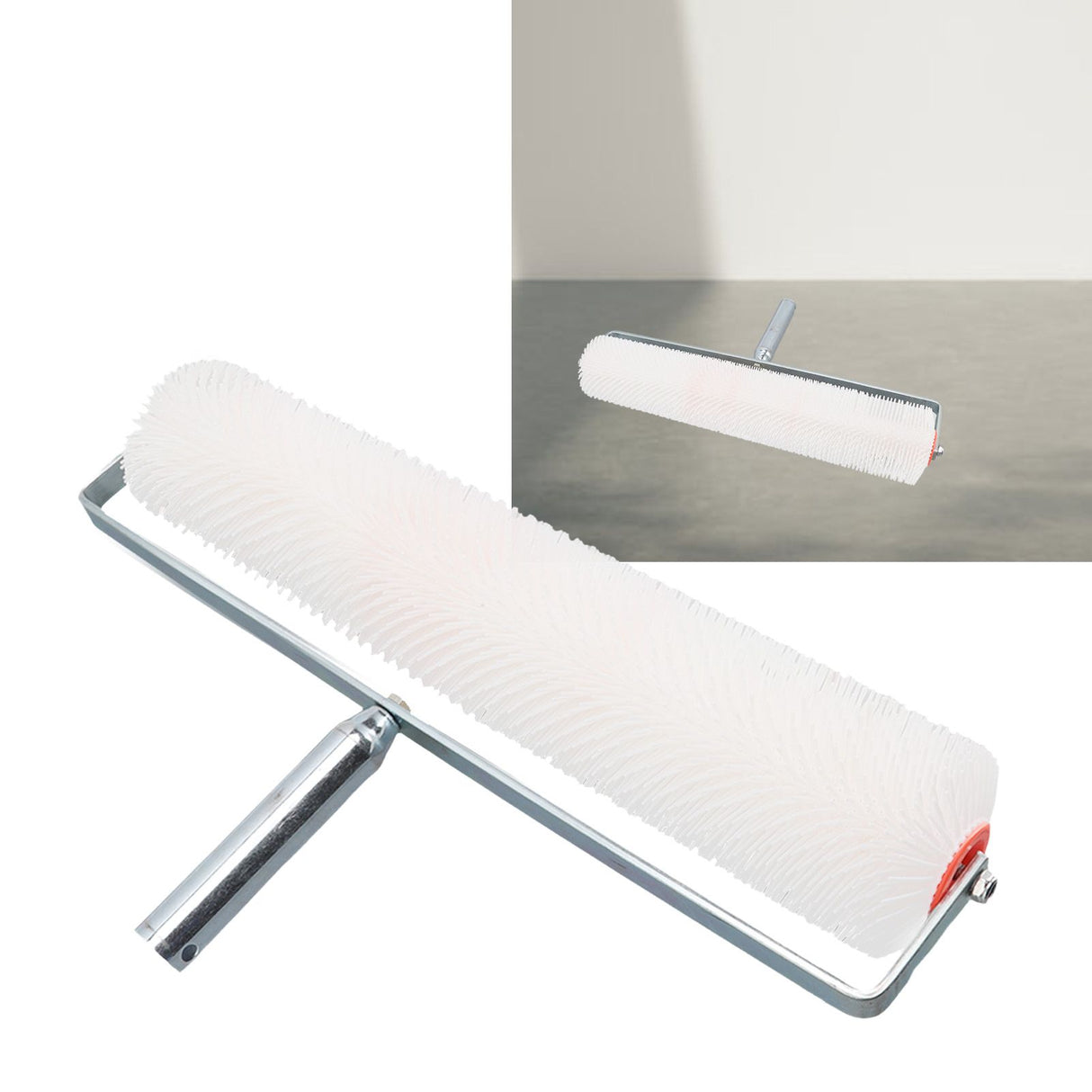 28MM Self Leveling Defoaming Spike Roller PVC Plastic Round Thick Needle Floor Aeration Roller Epoxy Cement Construction Tools