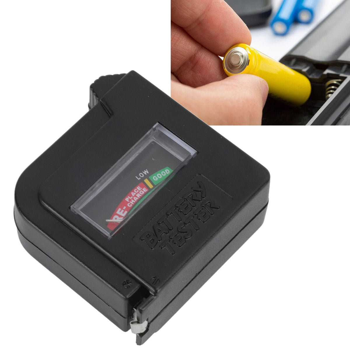 Battery Capacity Tester High Accuracy Digital Display Portable Battery Checker for AA AAA D C 9V 1.5V Battery