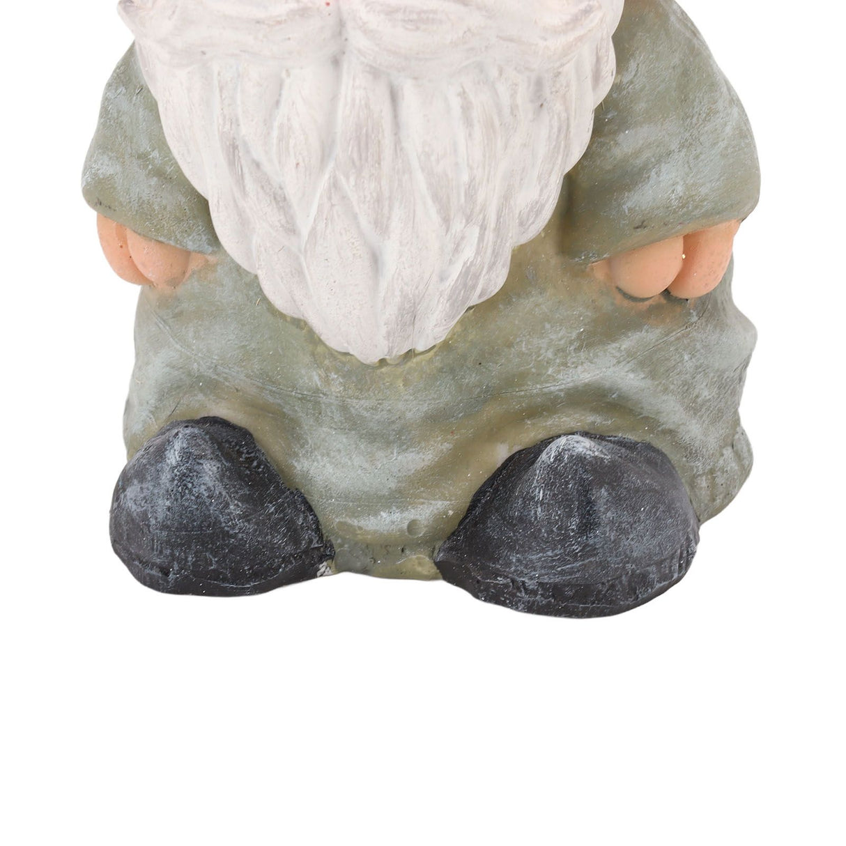 Garden Gnome Resin Structure Stable Bottom Retro Style Gnome Figurine for Patio Porch Decorations Flat Head Green
