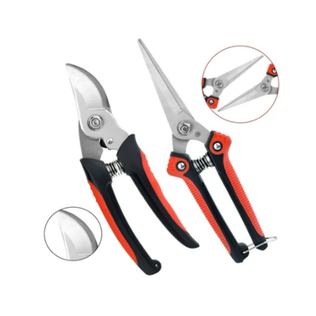 2Pcs Garden Pruning Shears Labor Saving Fruit Tree Thick Branch Pruning Shears Gardening Scissors Tools