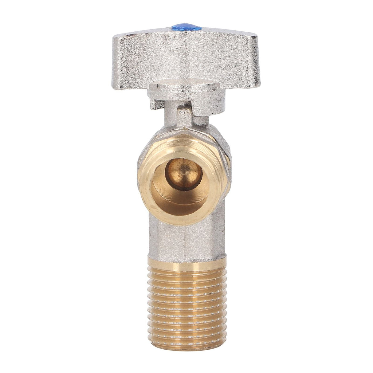 G1/2 Thread Brass Triangle Valve Large Flow Cold Hot Water Angle Stop Valve for Kitchen Bathroom Blue