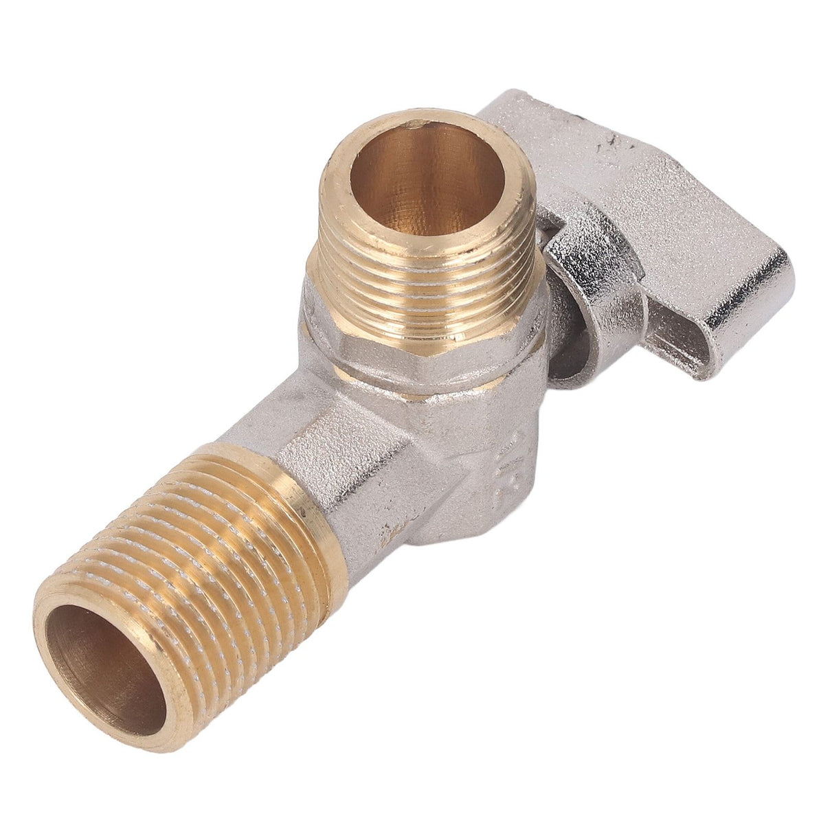 G1/2 Thread Brass Triangle Valve Large Flow Cold Hot Water Angle Stop Valve for Kitchen Bathroom Blue
