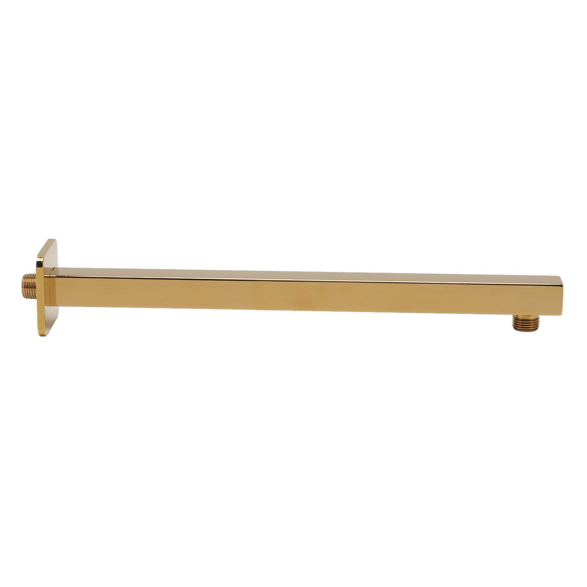 Wall Mounted Shower Arm Stainless Steel Quadrate Shower Head Extension Arm Shower Arm Pipe Gold