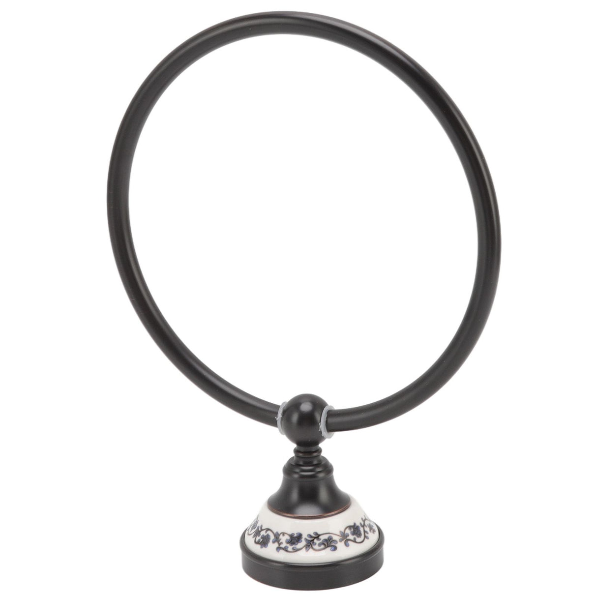 Towel Ring Bathroom Wall Mounted Stand Holder Rack Antique Brass Porcelain Accessories