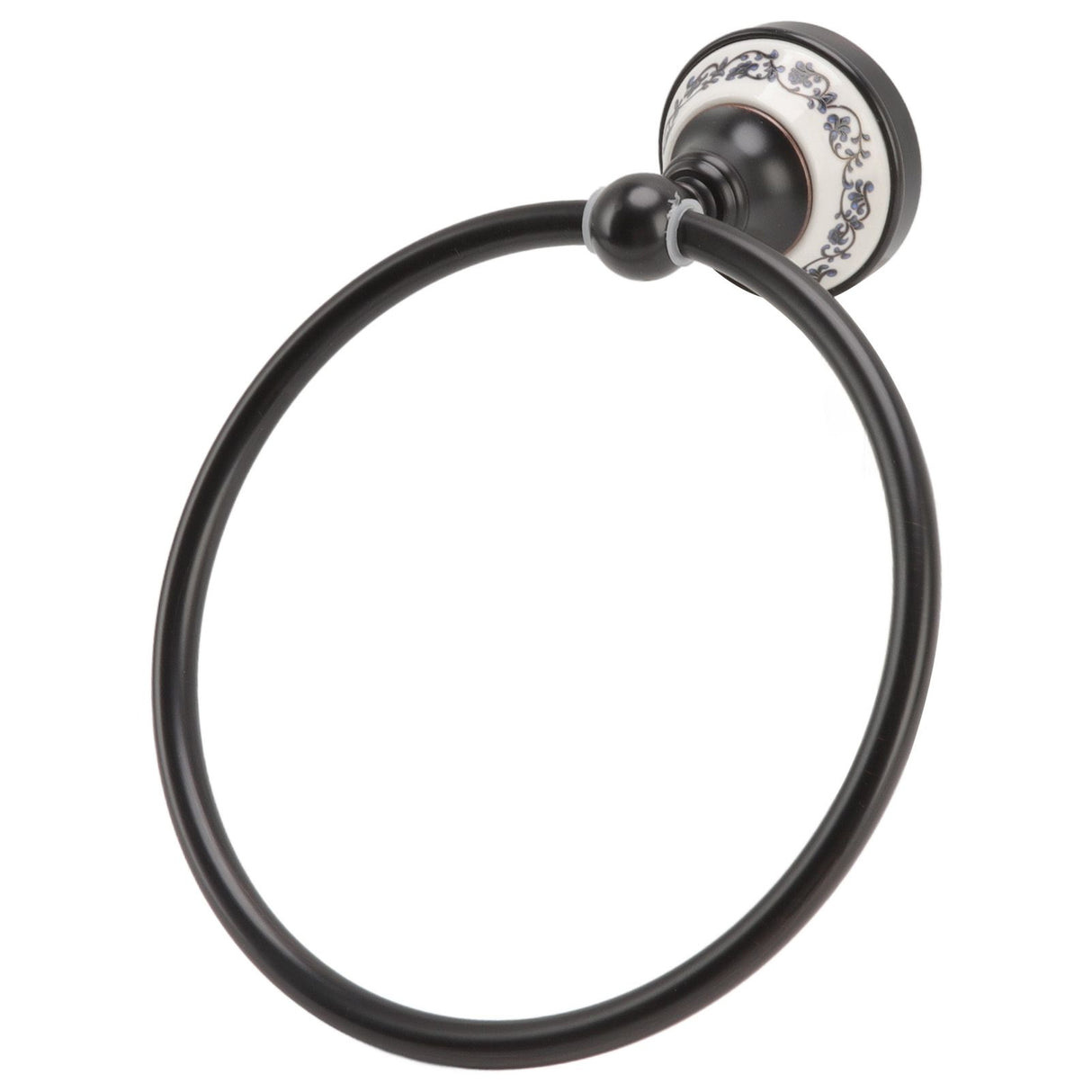 Towel Ring Bathroom Wall Mounted Stand Holder Rack Antique Brass Porcelain Accessories