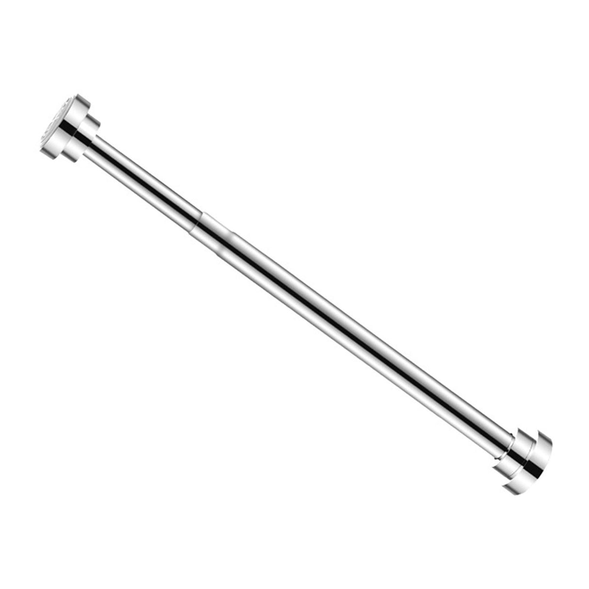Adjustable Closet Rod Stainless Steel Punch Free Retractable Clothes Drying Rod for Bathroom Bedroom Closet 25 Tubes 55‑85cm