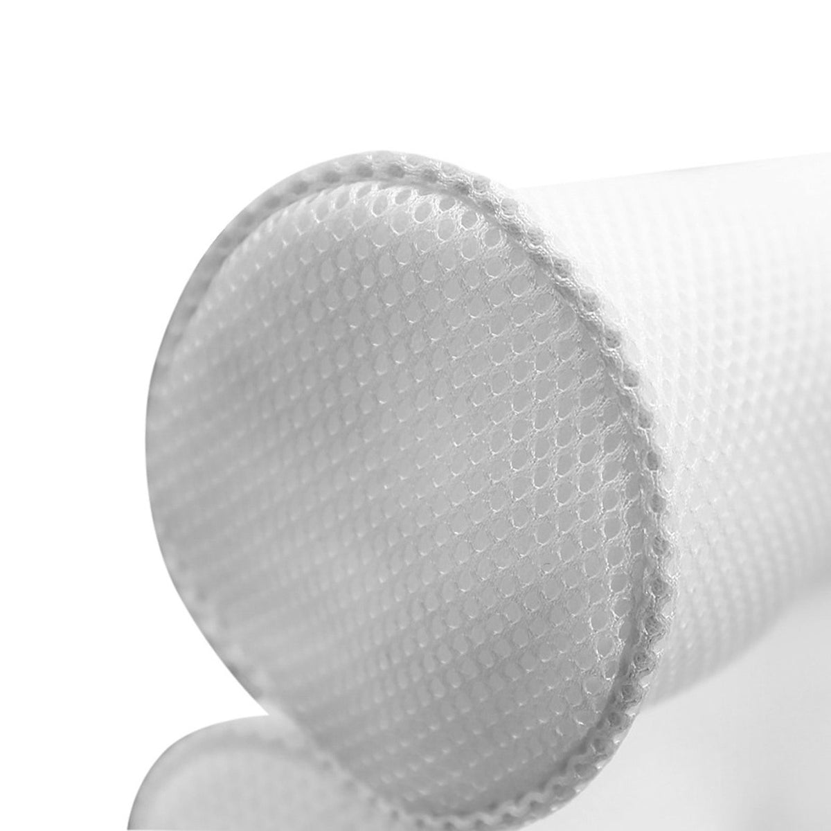 Bath Pillow 3D Mesh Fabric Soft Bathtub Pillow with Suction Cups Spa Bathtub Cushion for Back Neck Support Rest White