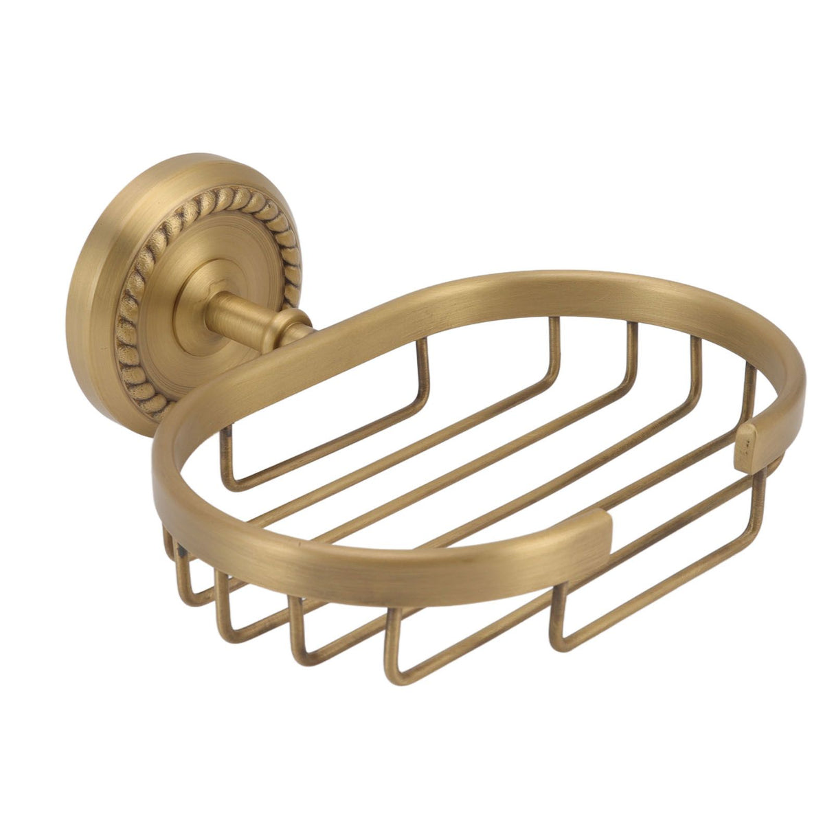 Soap Dish Wall Mounted Twisted Pattern Soap Holder Copper Stainless Steel Antique Soap Rack for Bathroom