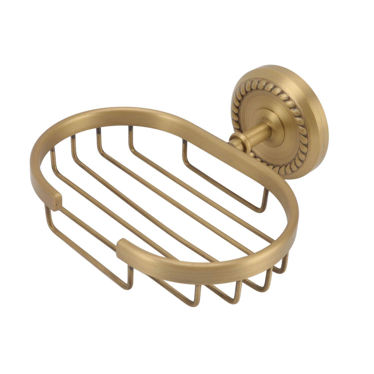 Soap Dish Wall Mounted Twisted Pattern Soap Holder Copper Stainless Steel Antique Soap Rack for Bathroom