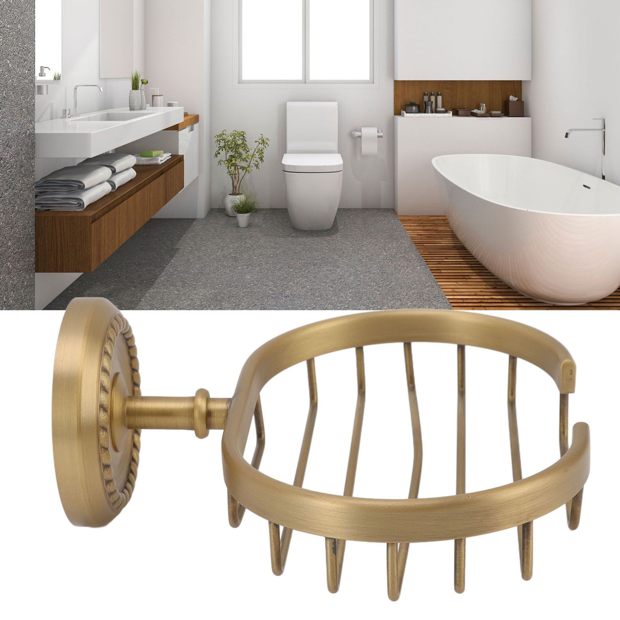 Soap Dish Wall Mounted Twisted Pattern Soap Holder Copper Stainless Steel Antique Soap Rack for Bathroom