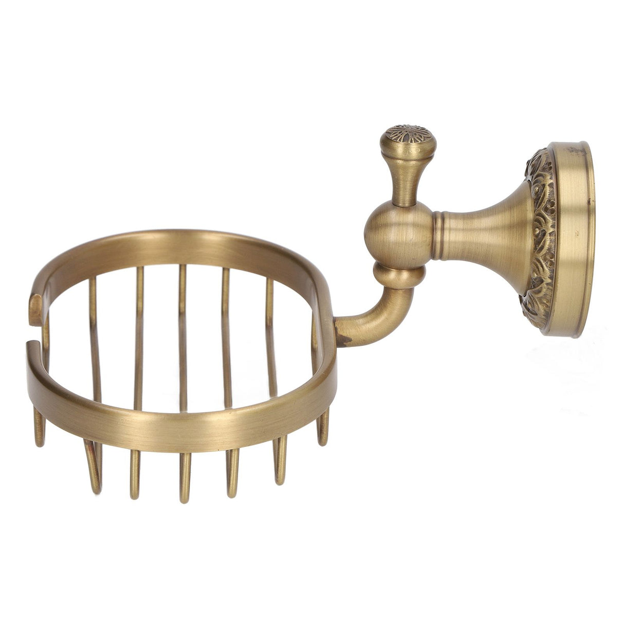 Wall Mounted Bathroom Soap Holder Antique Soap Basket Toilet Soap Tray Rack with Carved Curved
