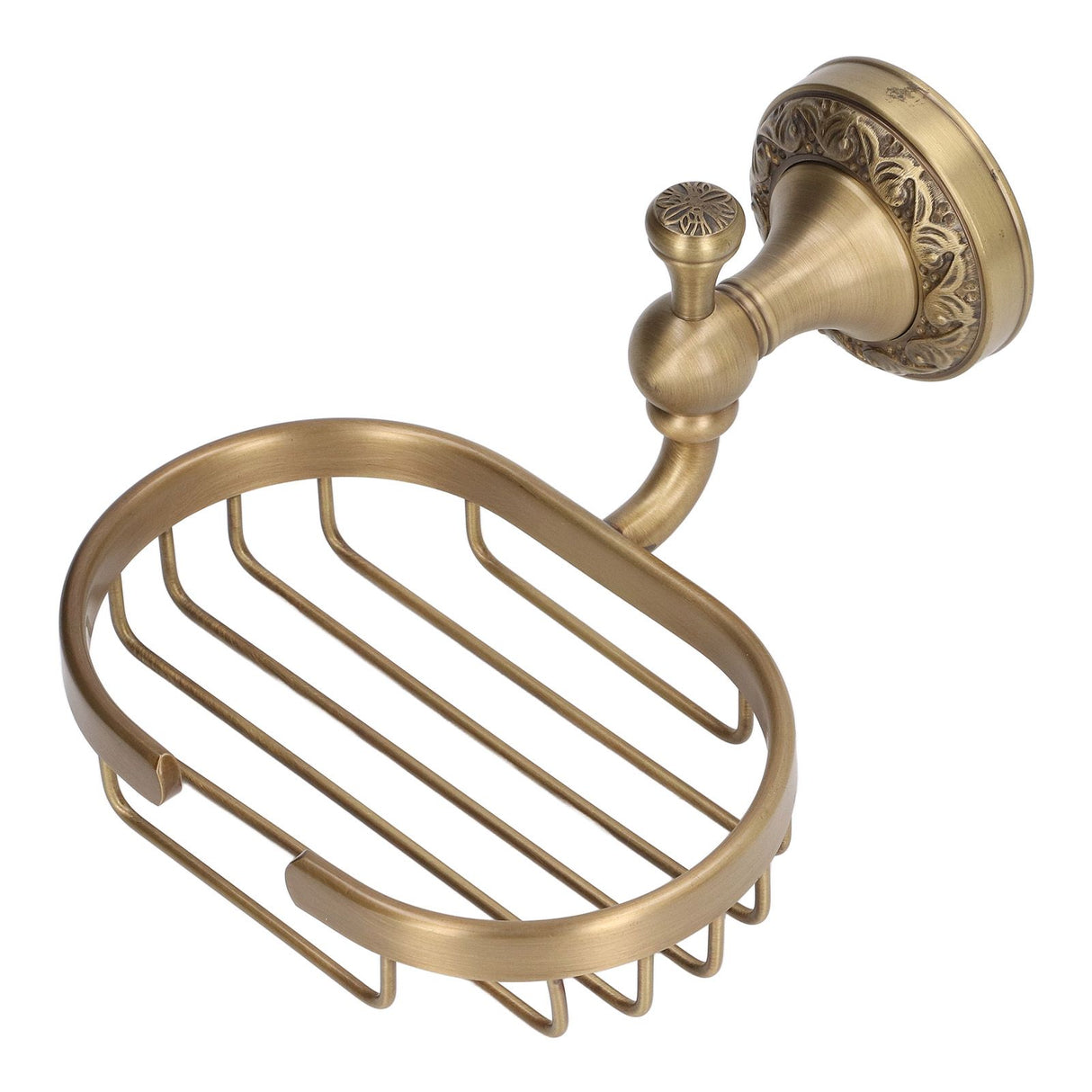 Wall Mounted Bathroom Soap Holder Antique Soap Basket Toilet Soap Tray Rack with Carved Curved