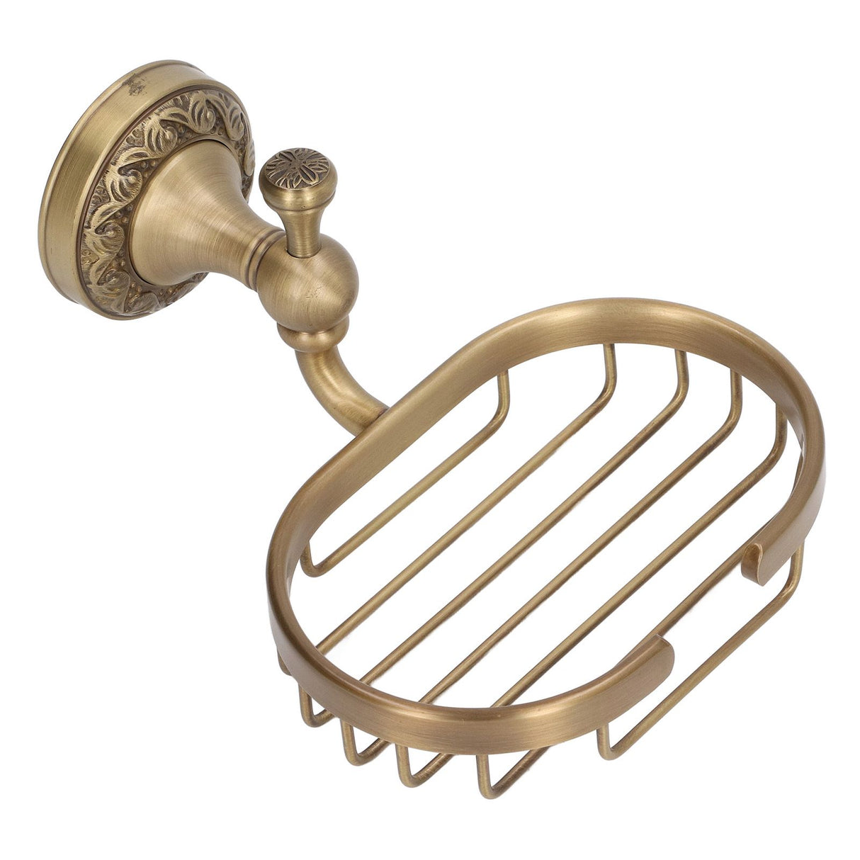 Wall Mounted Bathroom Soap Holder Antique Soap Basket Toilet Soap Tray Rack with Carved Curved