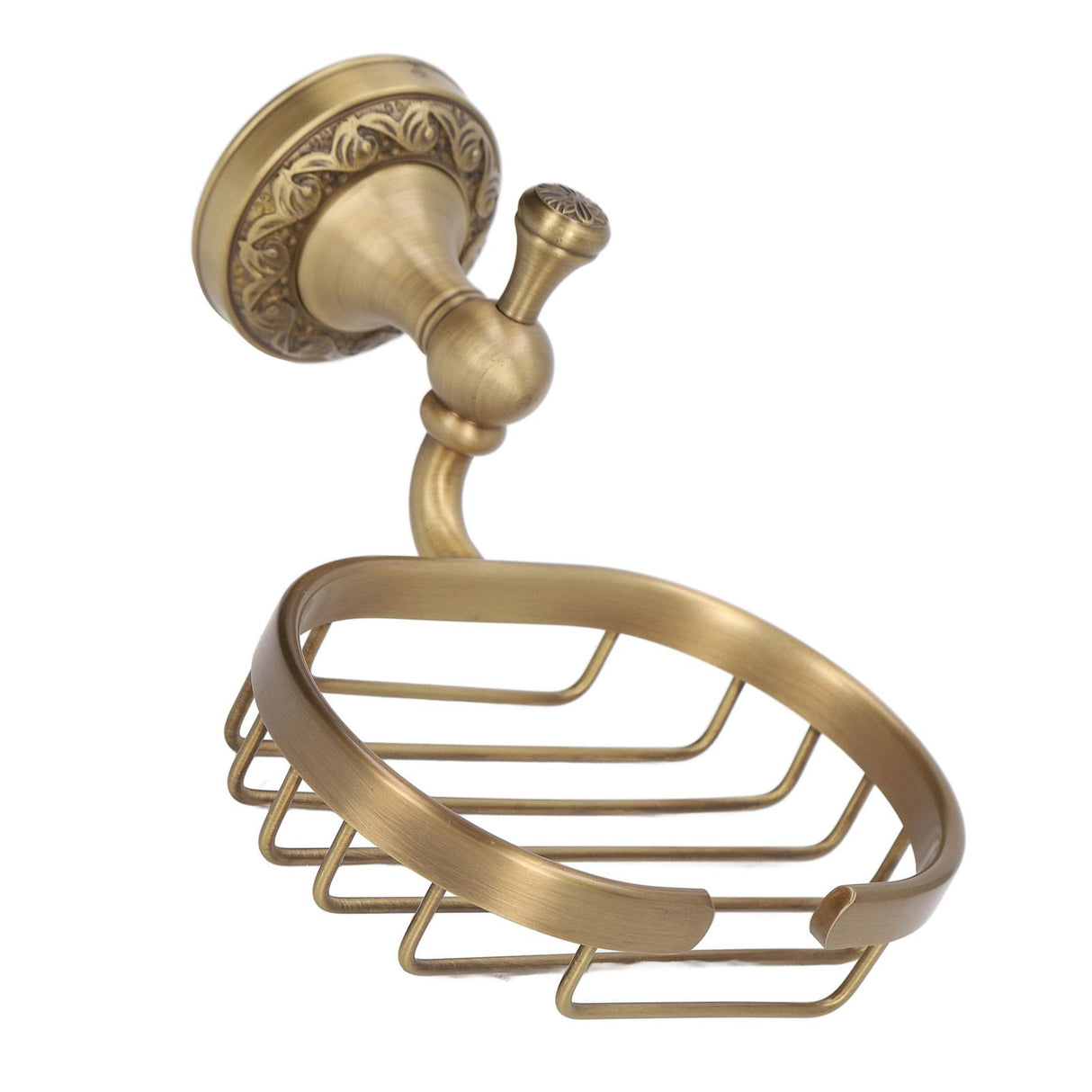 Wall Mounted Bathroom Soap Holder Antique Soap Basket Toilet Soap Tray Rack with Carved Curved