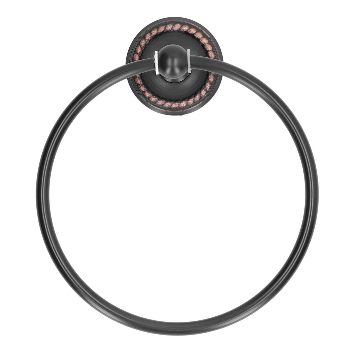 Bathroom Towel Ring Brass Wall Mounted Antique Towel Holder Toilet Towel Rack Black Twisted Pattern