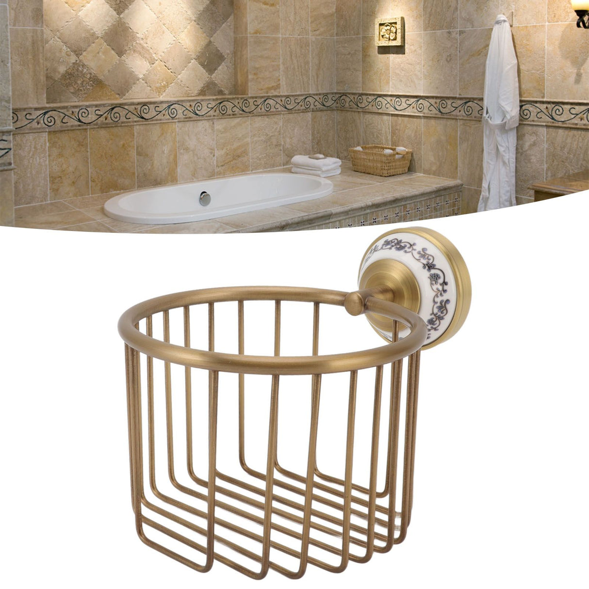 Toilet Paper Basket Strong Load Resistance Simple Beautiful Bathroom Toilet Tissue Holder Basket