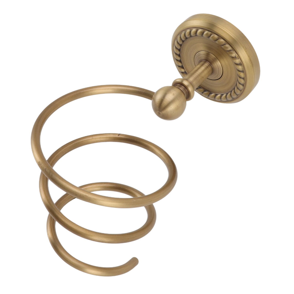 Hair Dryer Holder Antique Brass Hair Care Tools Holder Wall Mount Bronze Finished Spiral Hair Dryer Hanging Rack