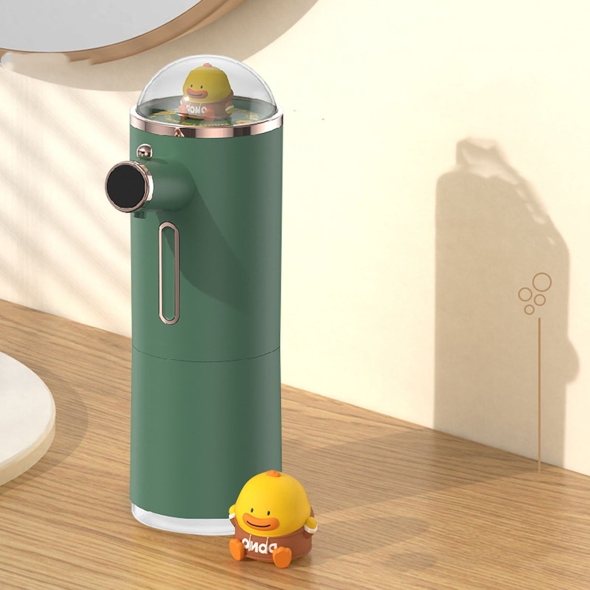 Automatic Foam Soap Dispenser Cute Intelligent Infrared Sensor Waterproof Rechargeable Touchless Automatic Soap Dispenser Green