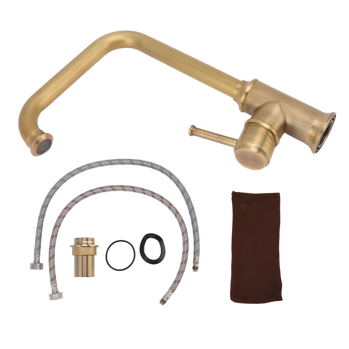 Vintage Bathroom Basin Sink Faucet Elegant Rugged Hot Cold Mixing Kitchen Washroom Washbasin Water Tap