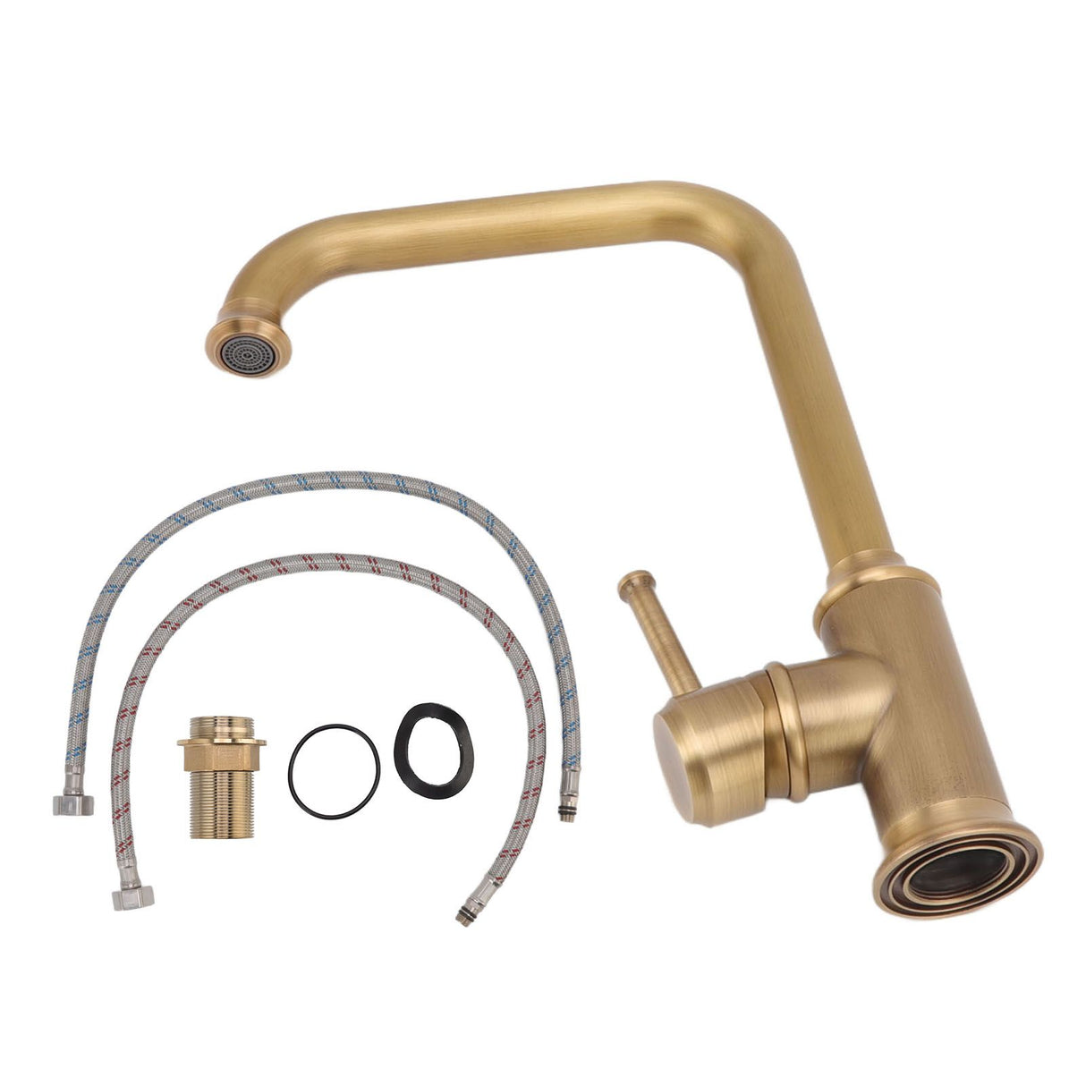 Vintage Bathroom Basin Sink Faucet Elegant Rugged Hot Cold Mixing Kitchen Washroom Washbasin Water Tap