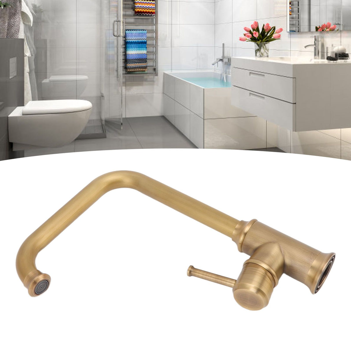Vintage Bathroom Basin Sink Faucet Elegant Rugged Hot Cold Mixing Kitchen Washroom Washbasin Water Tap