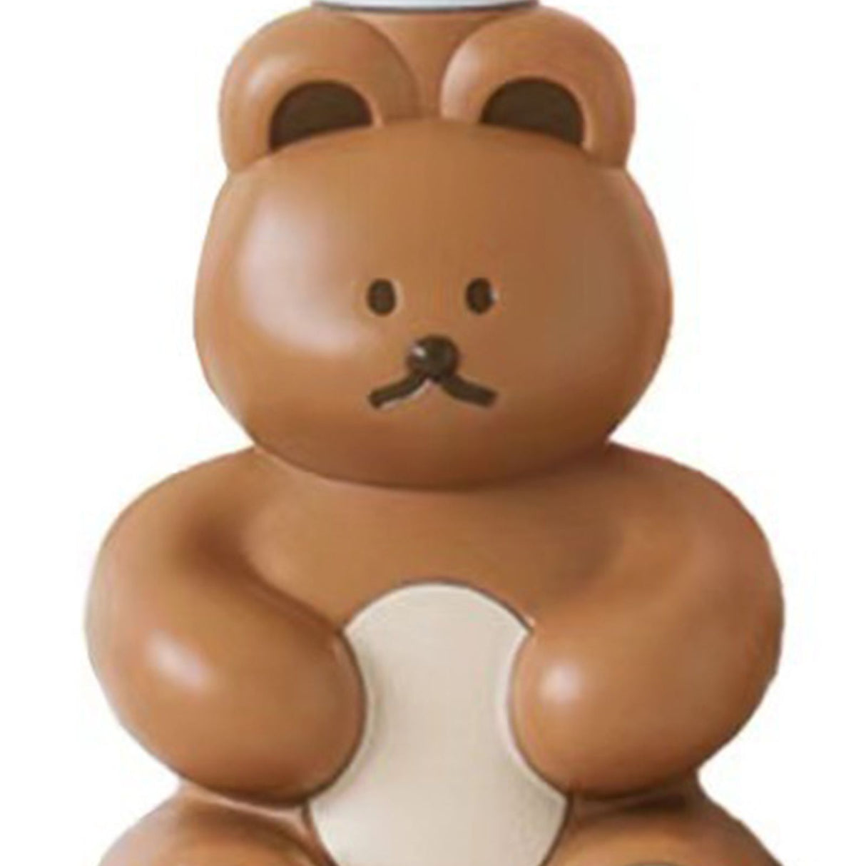Foam Pump Bottle Cute Bear Shape Large Capacity Foaming Soap Dispenser Bottle for Facial Wash Body Wash Hand Soap Chocolate