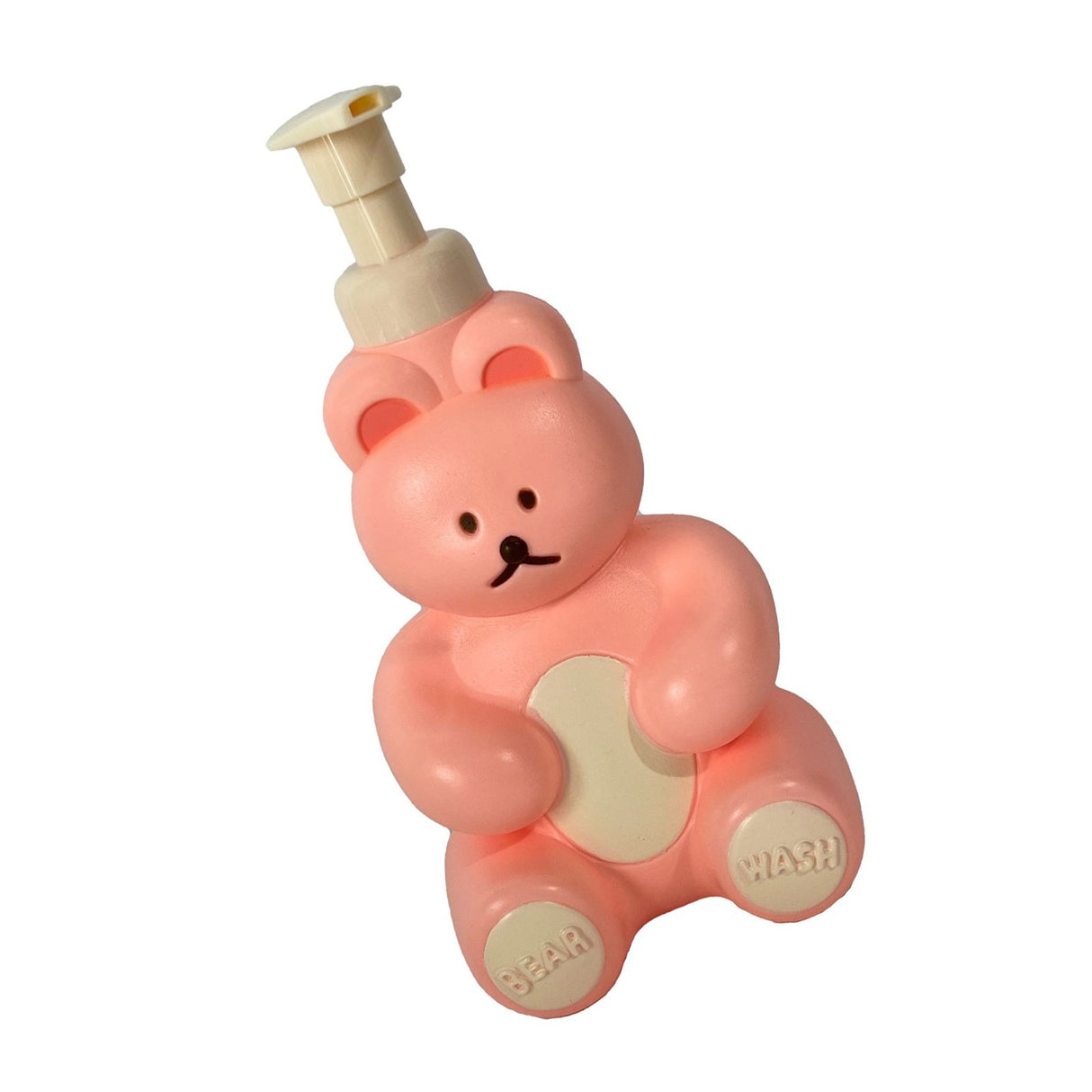 Foam Pump Bottle Cute Bear Shape Large Capacity Foaming Soap Dispenser Bottle for Facial Wash Body Wash Hand Soap Pink