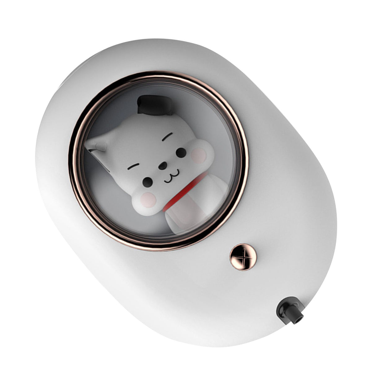 Wall Mounted Soap Dispenser Space Capsule Design Rechargeable Space Saving Wall Automatic Foaming Soap Dispenser White