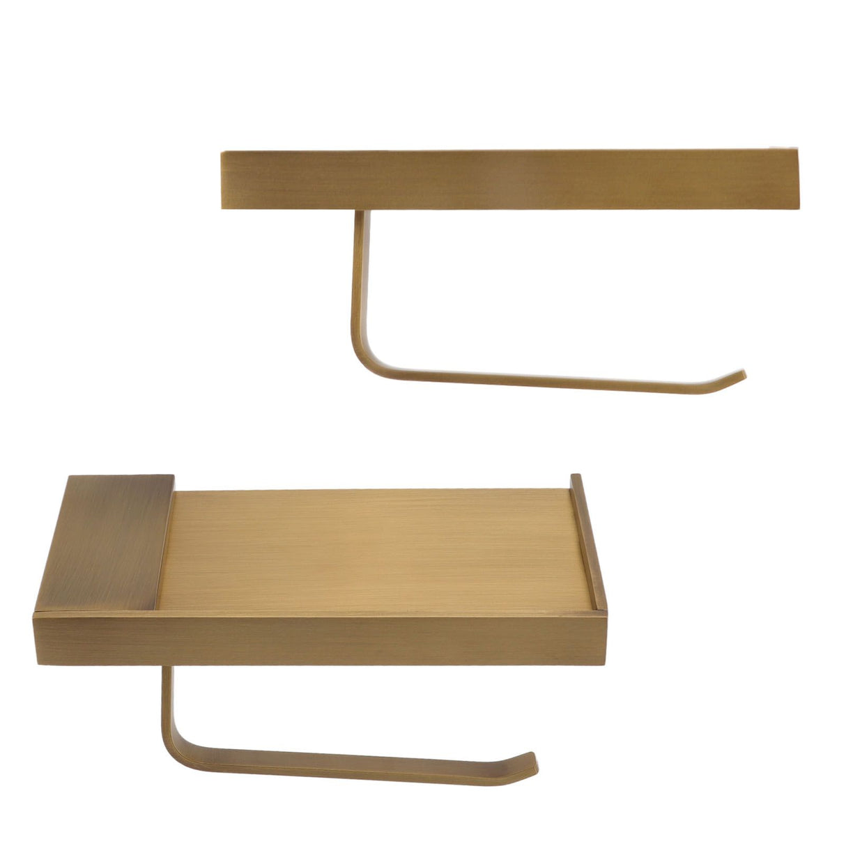 Paper Towel Holder Antique Style Pure Copper Wall Mounted Stable Floating Towel Holder with Shelf for Kitchen Bathroom